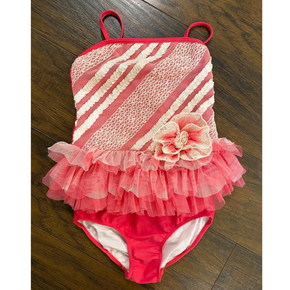 Isabella & Chloe. Coral Ruffle Tankini.